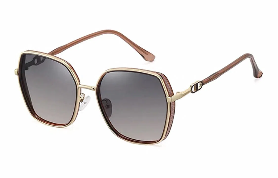 优幽兰 百搭小众全框高级感显脸小帅气个性遮阳墨镜韩版街拍防晒大脸素颜圆脸气质渐变时髦旅游穿搭 方形 太阳眼镜 女款