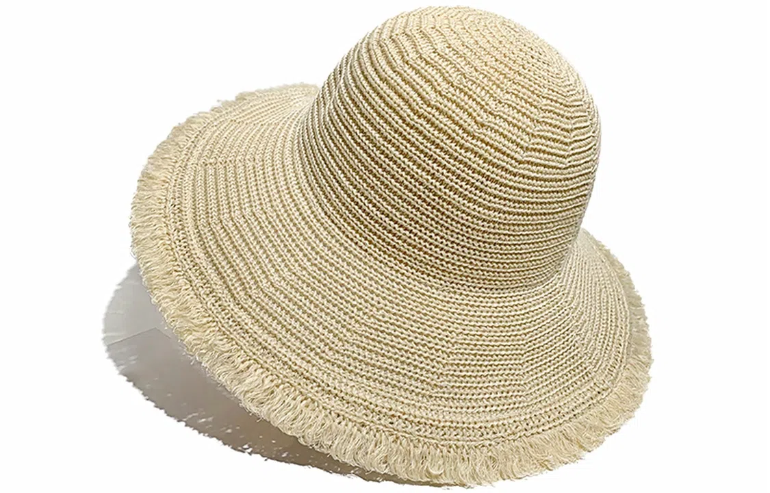 优幽兰 潮流草帽海边沙滩遮阳法式慵懒风防紫外线户外旅行推荐 聚酯纤维 防晒帽 女款