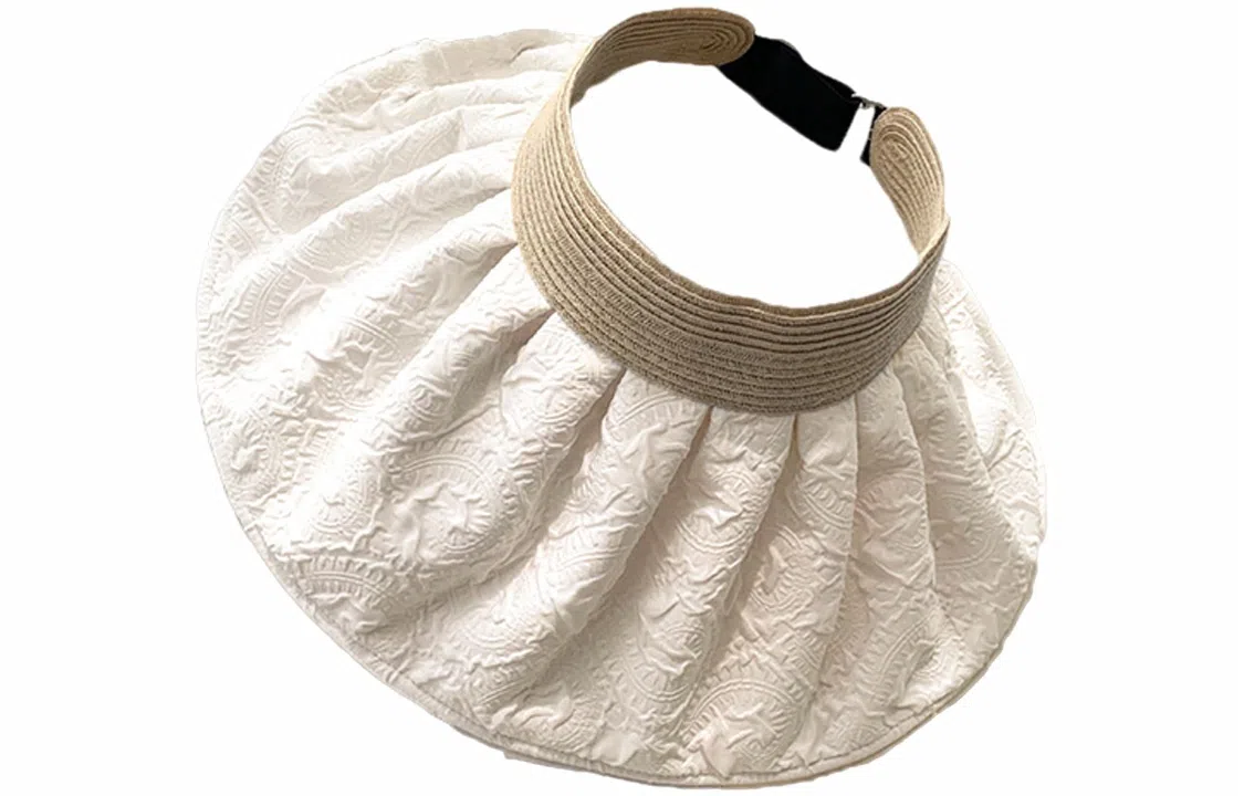 优幽兰 帽檐防紫外线法式慵懒风温柔甜美小清新户外双面可戴 聚酯纤维 防晒帽 女款