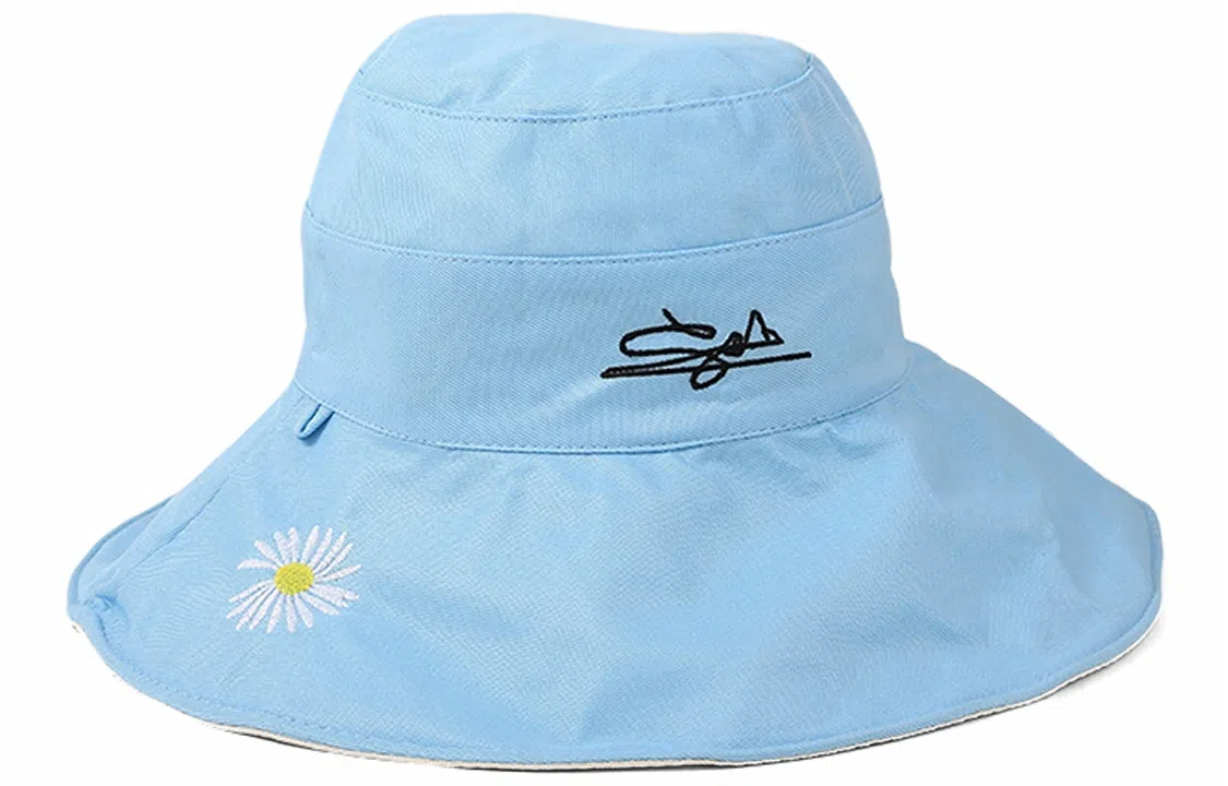 优幽兰 大帽檐户外防紫外线大头围显脸小韩版双面潮流小雏菊温柔甜美穿搭 粘纤 防晒帽 女款