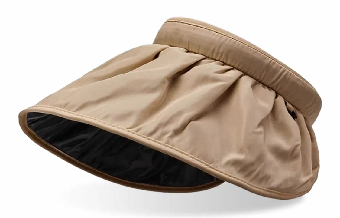 优幽兰 帽子 时尚空顶帽韩版显脸小沙滩帽纯色高级感旅游开车骑车通勤太阳帽防紫外线大头围学生休闲穿搭 聚酯纤维 防晒帽 女款