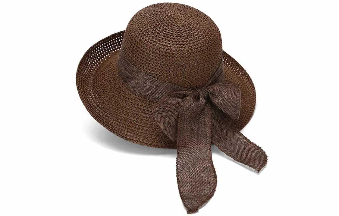 优幽兰 法式慵懒风夏季户外休闲百搭简约防紫外线 气质优雅海边沙滩 聚酯纤维 渔夫帽 女款