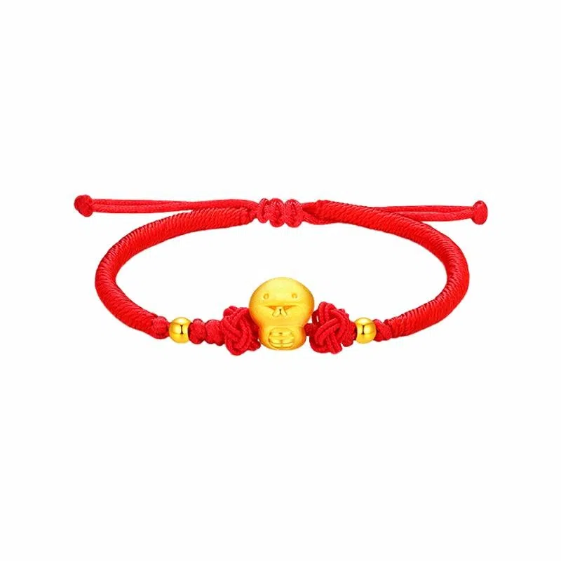 中国珠宝 生肖蛇手饰 福蛇相伴 好运相随 小众设计感 简约大方 时尚单品 日常百搭小巧精致显气质 足金 一口价 手链 女款