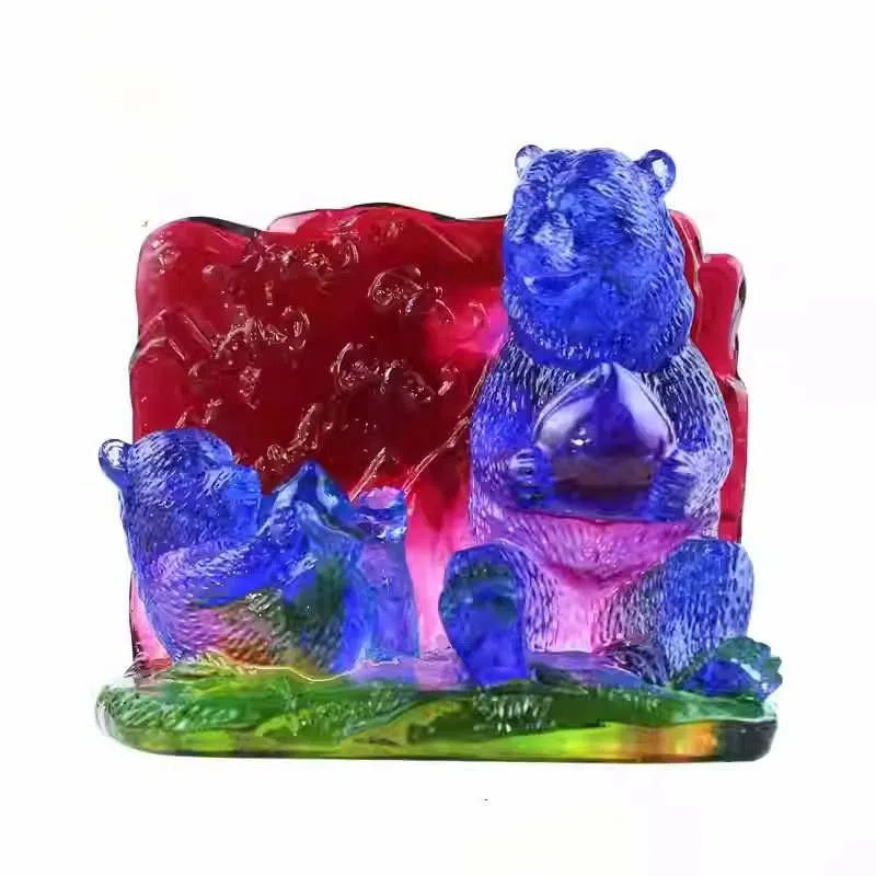 媚之吻 集雅轩宋韶光大师蛇年吉祥物生肖属虎 鸿福齐天 琉璃 摆件 男女同款情侣款