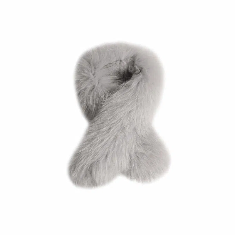 心水好物 韩版双面 皮草保暖毛绒百搭 濑兔毛 围巾 女款