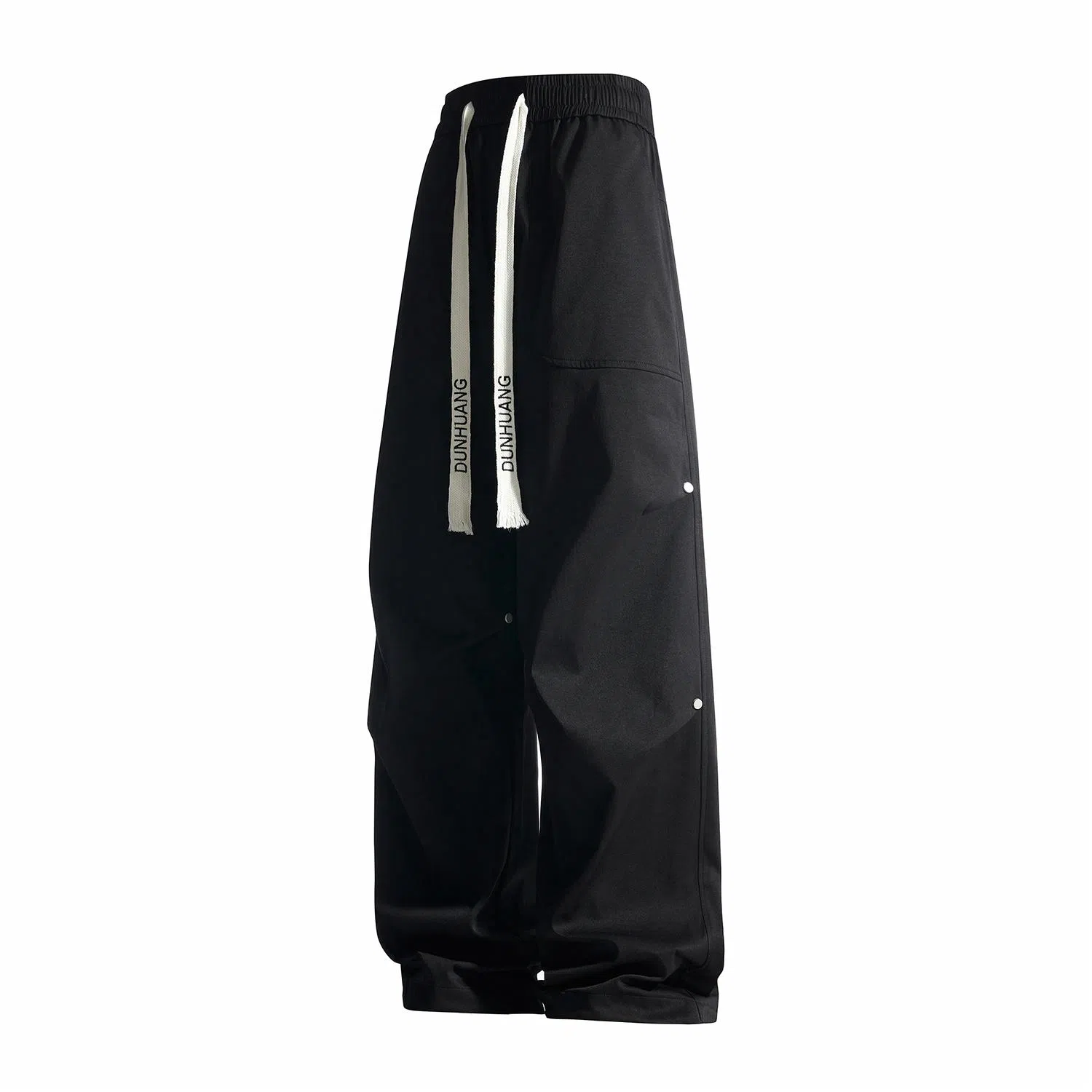 敦煌博物馆 美式嘻哈街头潮流宽松百搭大码直筒时尚铆钉褶皱垂感拖地可束脚休闲裤 男女同款