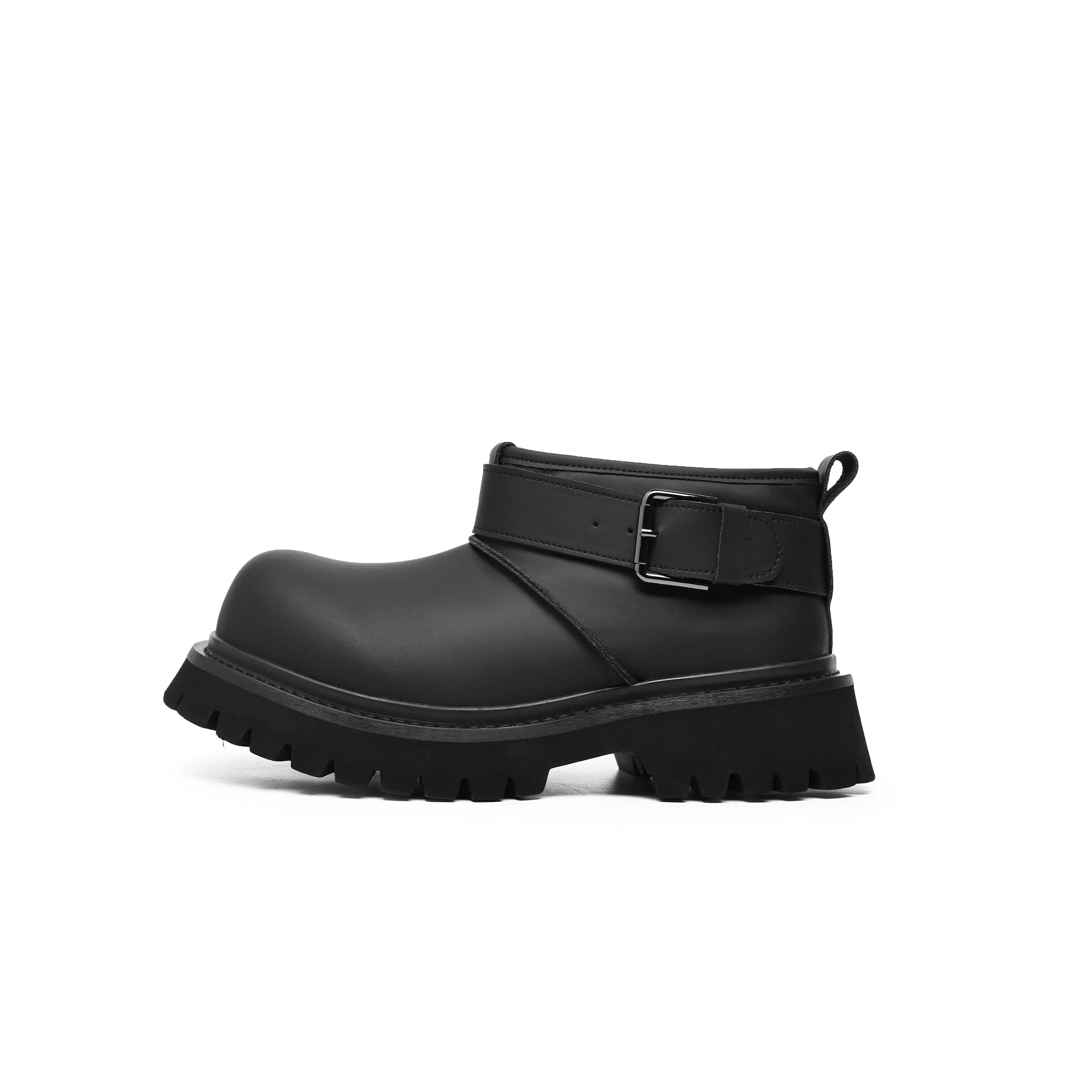 港萌 保暖耐磨防滑 潮流时尚百搭 短筒 雪地靴 男女同款 黑色