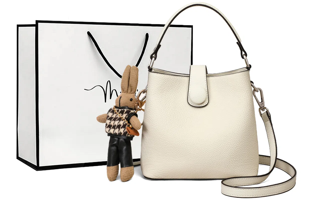 MILLIE'S Classic Tote Bag Khaki Ivory