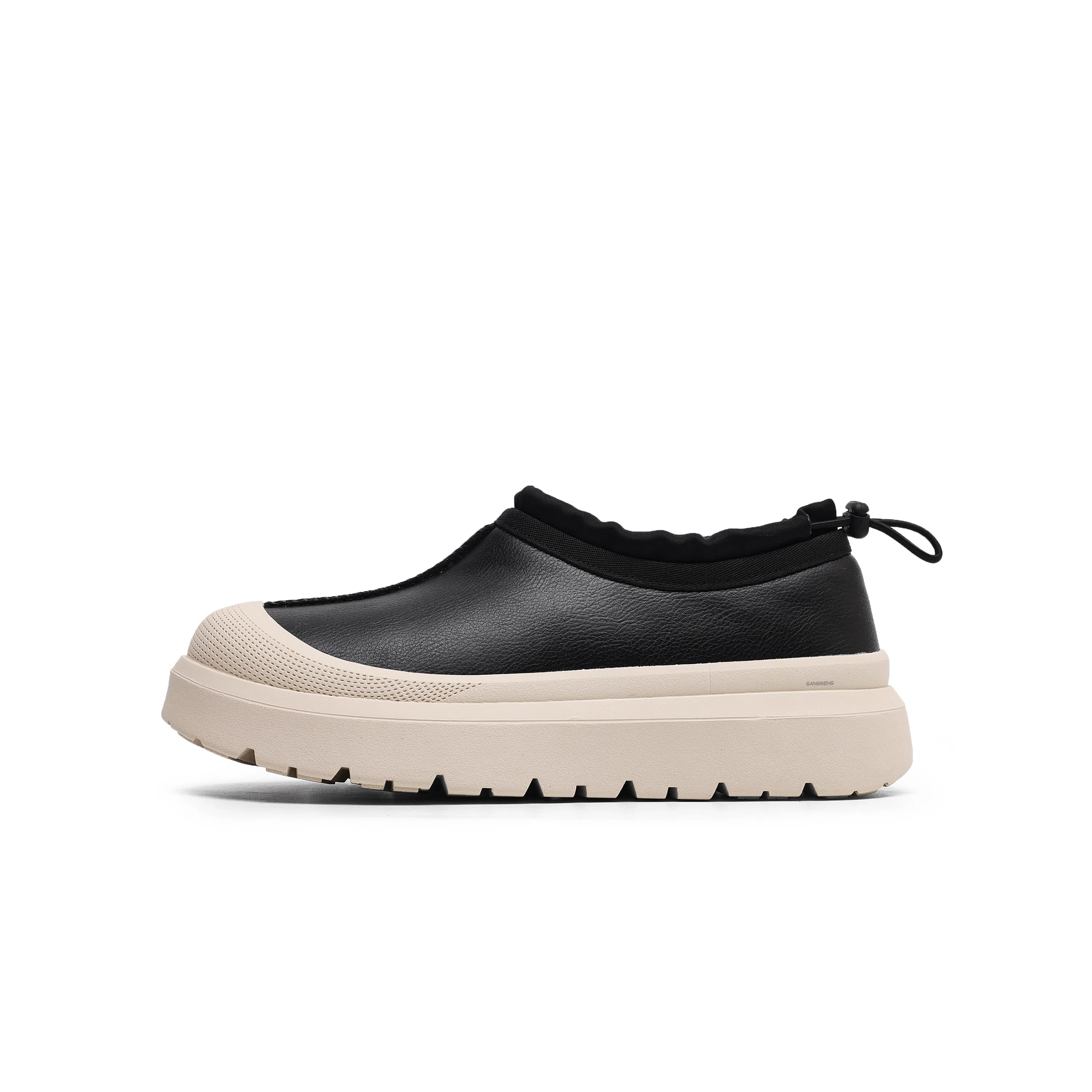 港萌 防水耐磨增高 时尚百搭 及踝 雪地靴 男女同款 米黑色