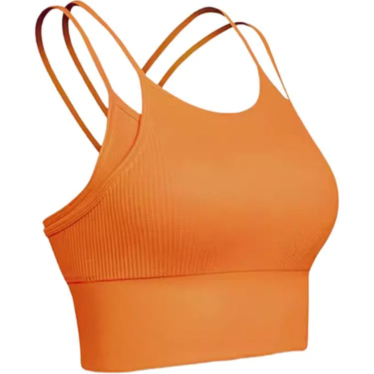 莫代尔 纯色防震防下垂美背透气文胸 女款 黄色