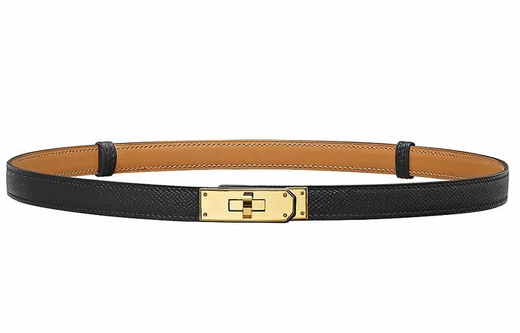 Hermes Kelly Epsom Belt Black 1.8cm