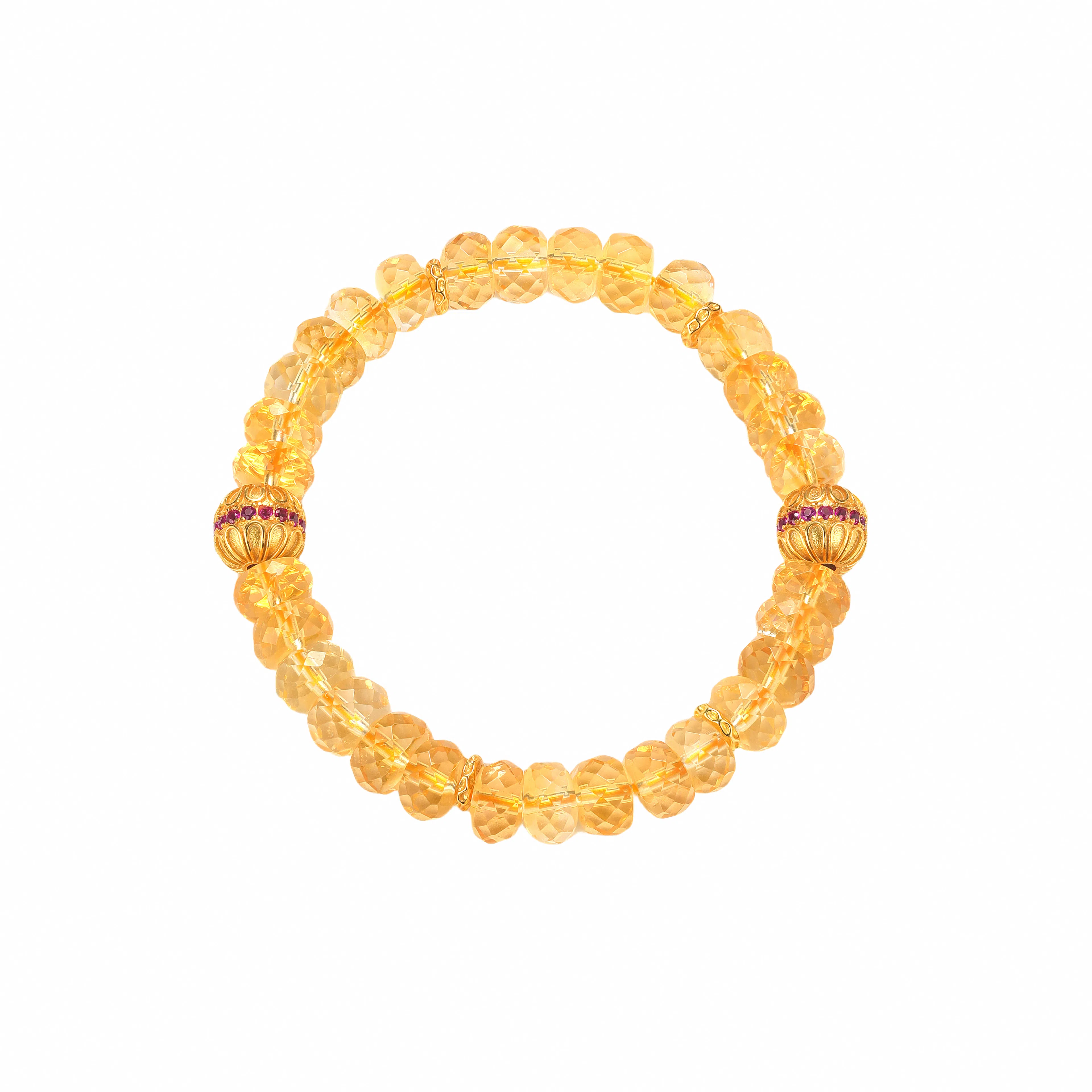 金杰福 财运之石 阿塞黄转运气质百搭招财好运 水晶 玉石手串 女款