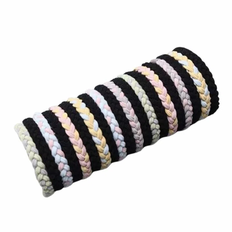 简应舒 麻花辫发绳简约百搭基础发圈扎头发皮筋 涤纶 发饰 女款