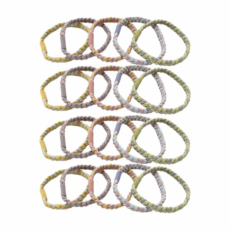 简应舒 麻花辫发绳简约百搭基础发圈扎头发皮筋 涤纶 发饰 女款