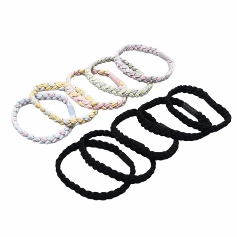 简应舒 麻花辫发绳简约百搭基础发圈扎头发皮筋 涤纶 发饰 女款