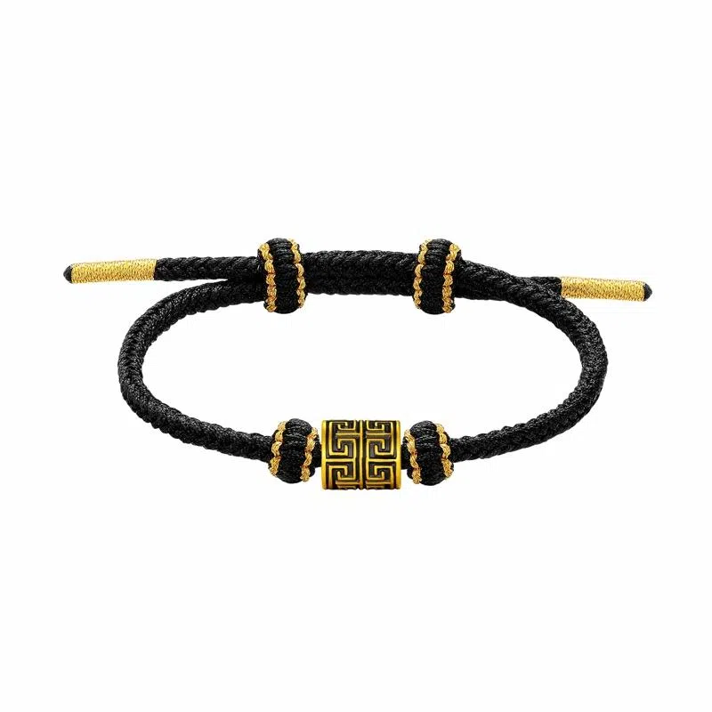 中国珠宝 回字手饰 灵感创意 闪耀光芒 简约大气 时尚单品 优雅气质 典雅复古 日常百搭精致 足金 一口价 黄金手链 男女同款情侣款