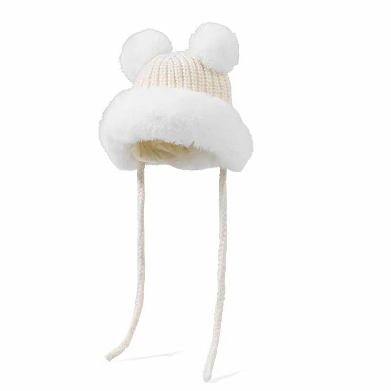 【秋冬必备】 浪莎 可爱冬季小熊保暖护耳百搭显脸小加东北哈尔滨旅游防寒神器 腈纶 帽子 女款