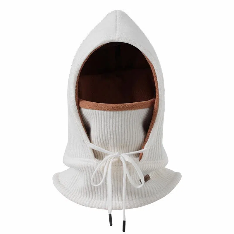 【通勤保暖神器】 浪莎 冬季女包头帽围脖一体护颈骑行防风加绒防寒护耳百搭套头帽显脸小可戴头盔 可调节 帽子 男女同款情侣款