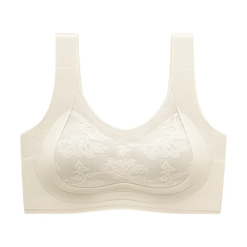 俞兆林 花卉纯色蕾丝收副乳上托聚拢透气无钢圈薄款防下垂文胸 女款 组合装
