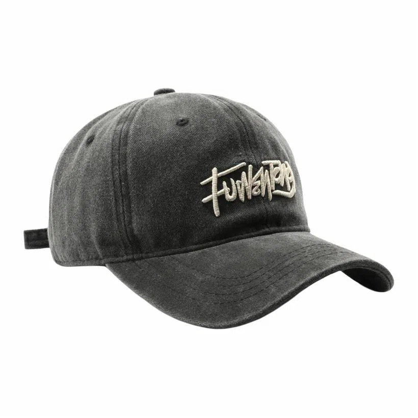 啄木鸟 复古水洗做旧字母刺绣户外晒遮阳 棉质 鸭舌帽 男女同款情侣款