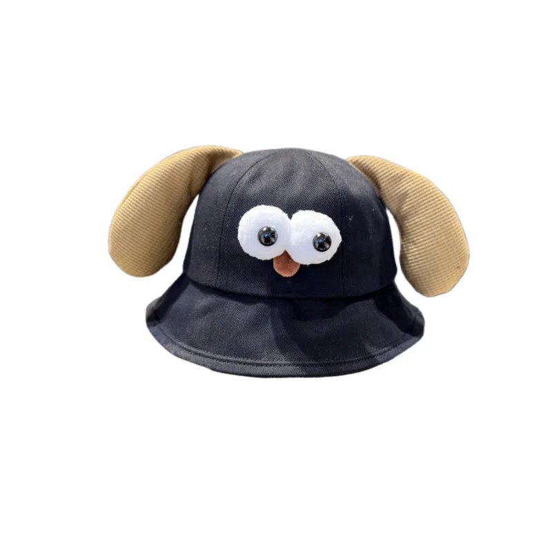 尚先生 可爱小狗耳朵出游防晒遮阳帽子百搭显脸 聚酯纤维 渔夫帽 女款