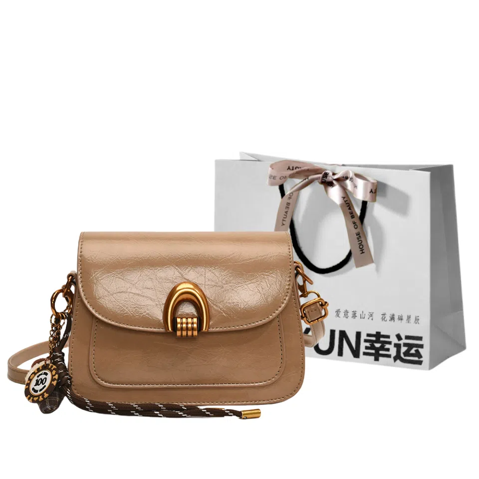 LETOO Vintage Waxed Leather Shoulder Bag