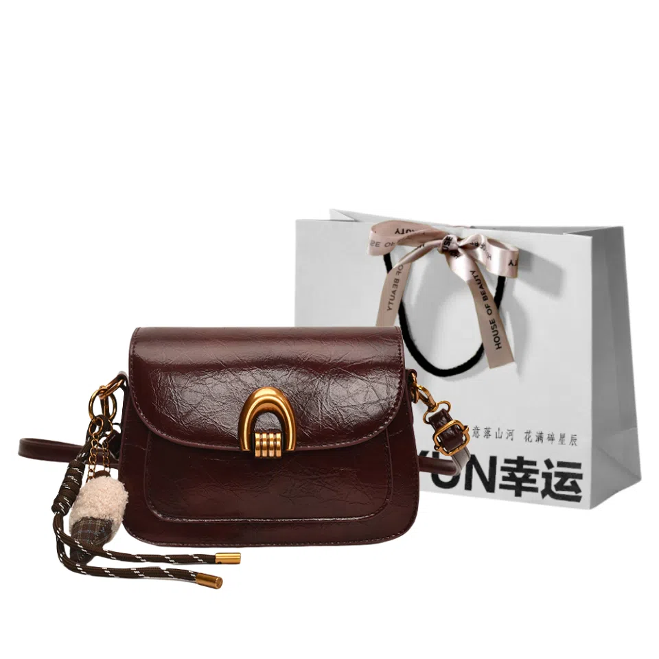 LETOO Vintage Waxed Leather Shoulder Bag