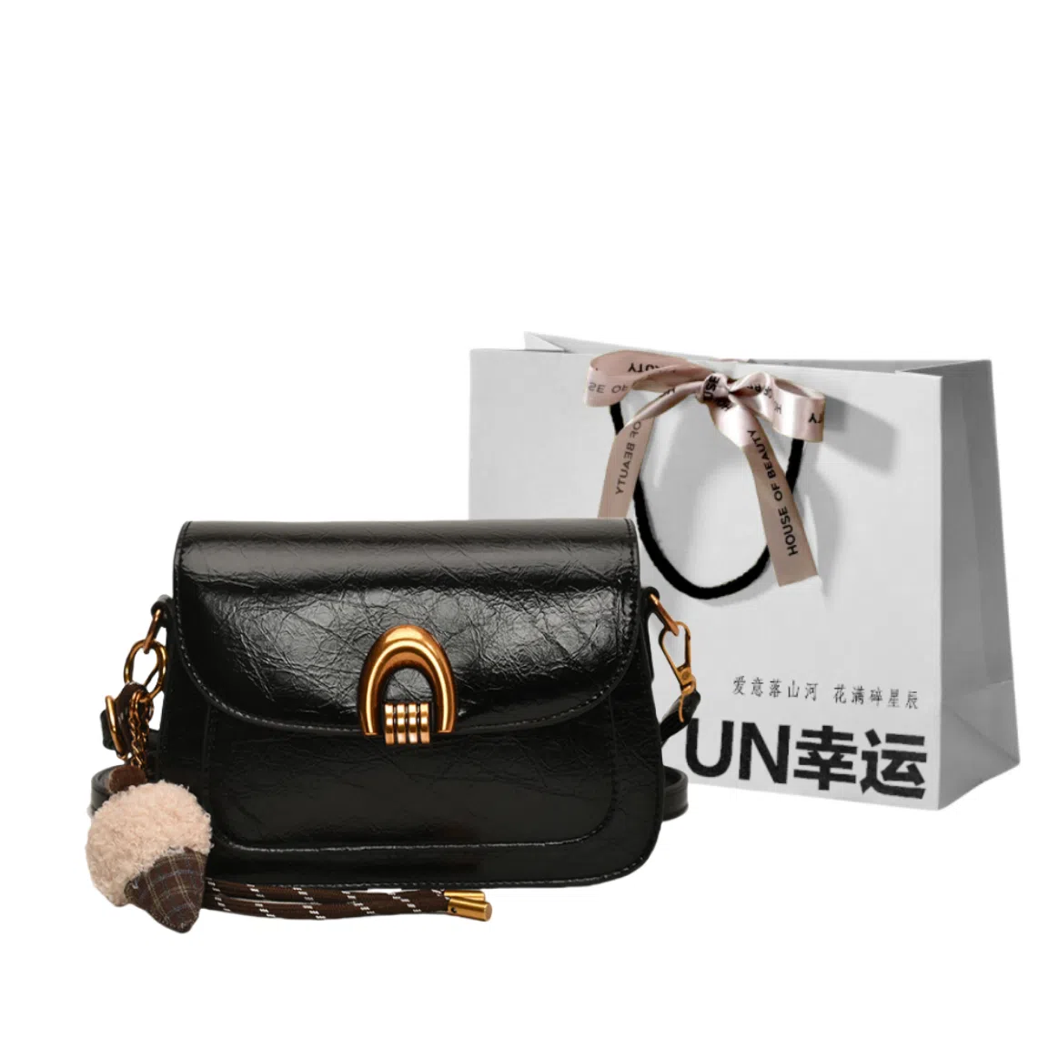 LETOO Vintage Waxed Leather Shoulder Bag