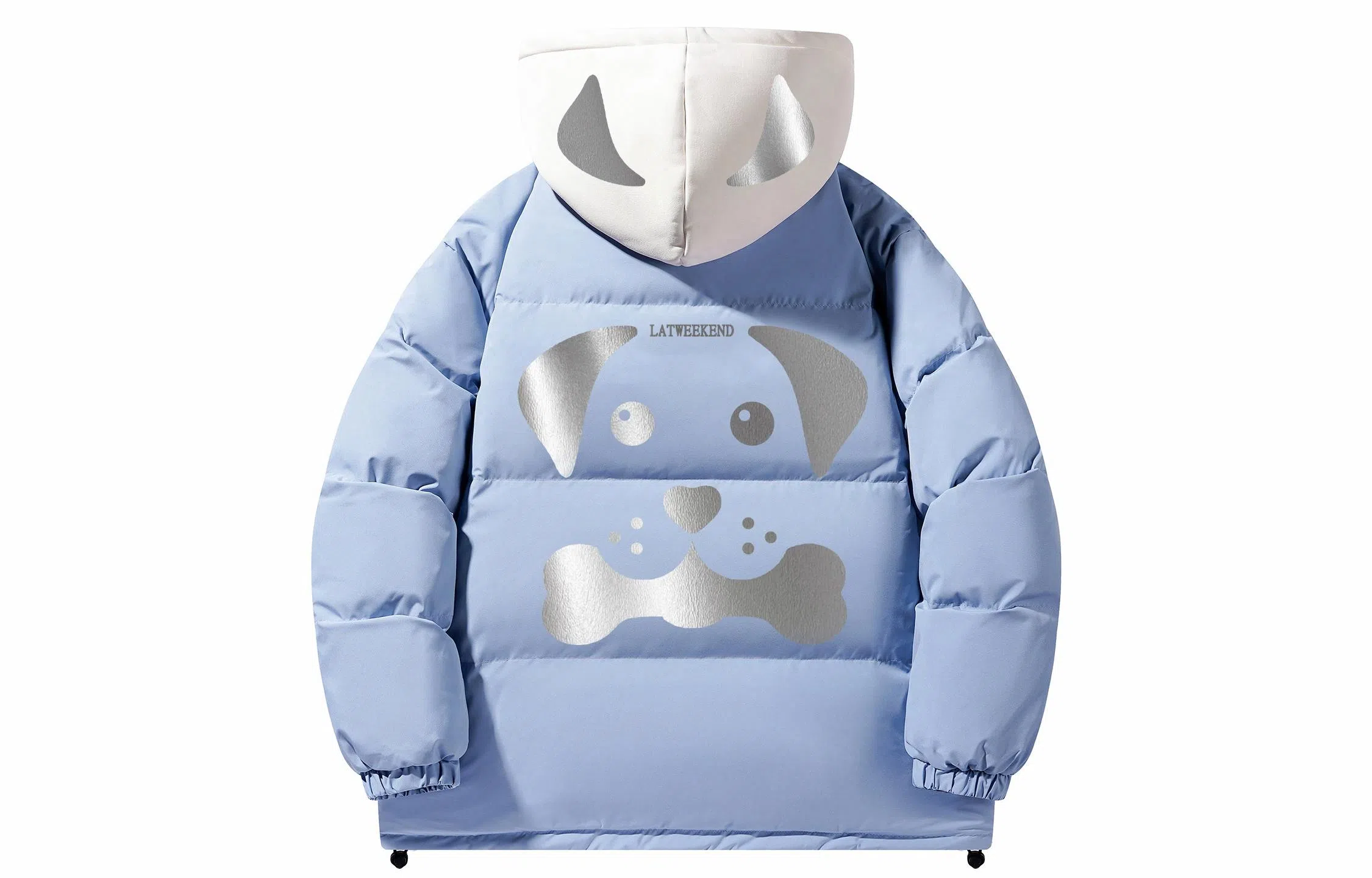 LA'T.WEEKEND Extreme Cold Outdoor Down Jacket Black Gold Logo