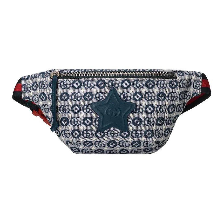 Gucci GG Star Logo Belt Bag Blue Kids