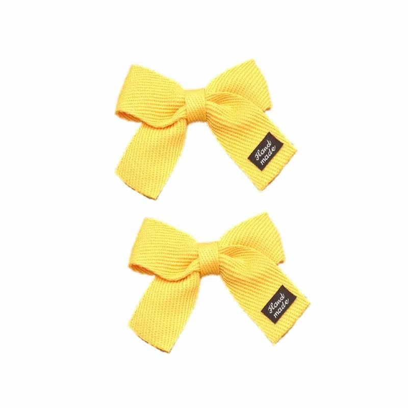 简应舒 蝴蝶结 简约纯色可爱发饰 布 发夹 女款