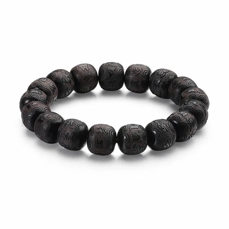 雅谷 九离火武当黑檀国潮复古佛珠高级新中式文玩 黑檀木 木作手串 男女同款情侣款 黑檀