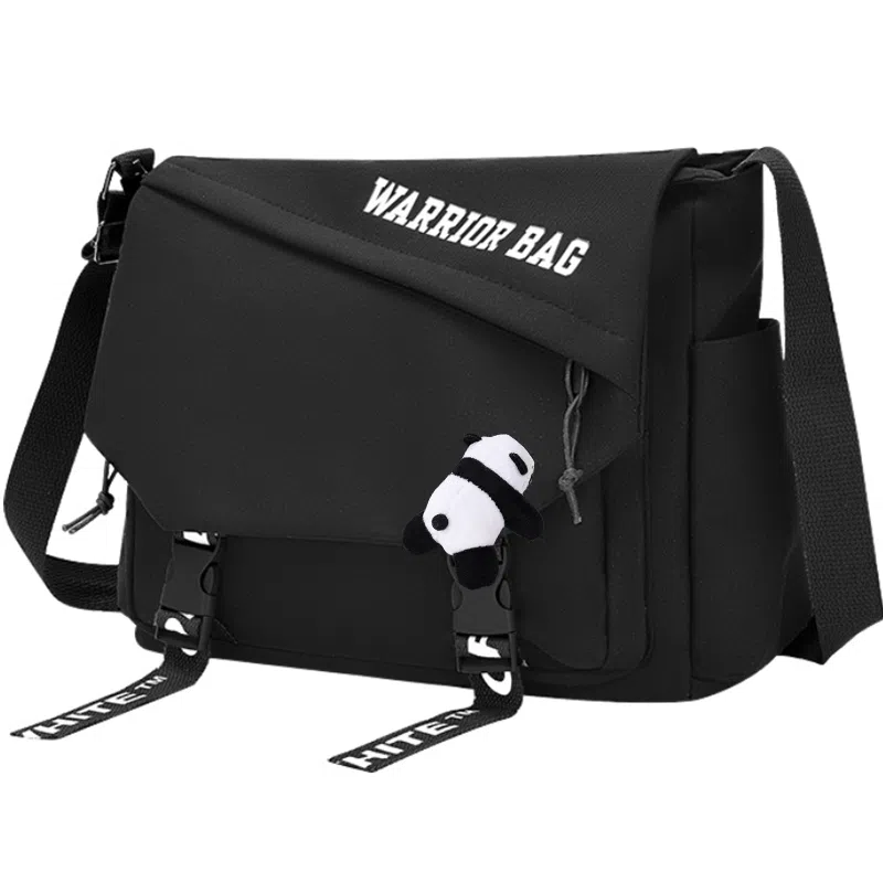 Warrior Nylon Messenger Bag White/Black