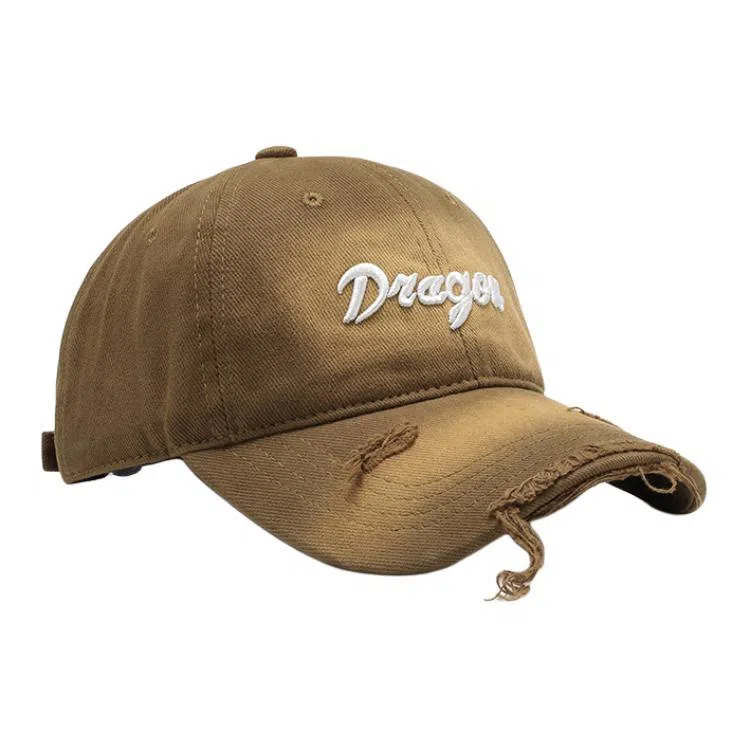 美式复古头围做旧破洞宽檐显脸小软顶遮阳帽子 棉 鸭舌帽 男女同款情侣款