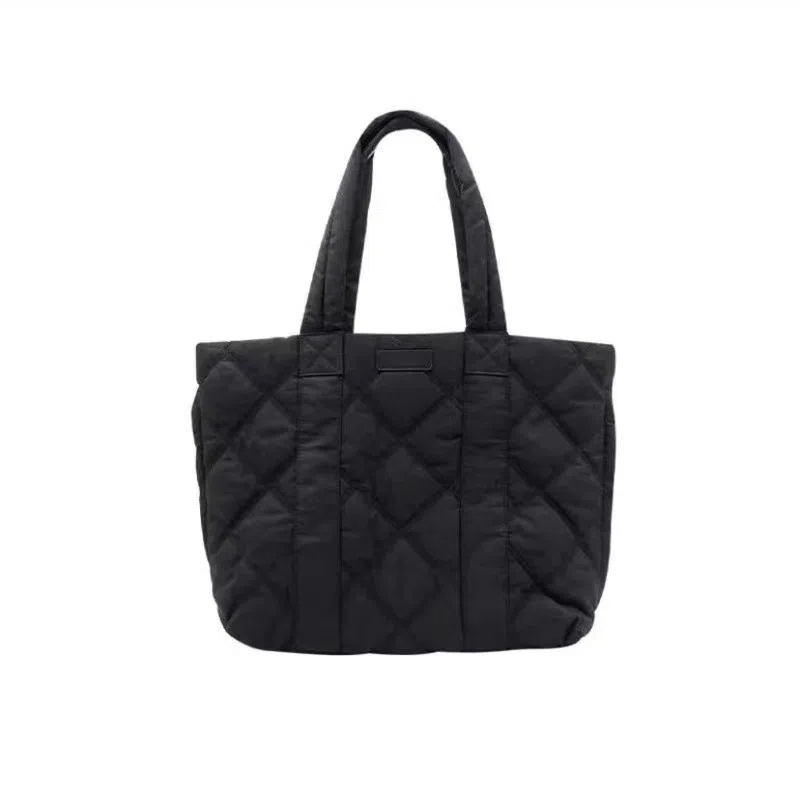 泰克森 时尚菱格大容量通勤购物包羽绒百搭 织物 托特包手提包 男女同款情侣款 多色