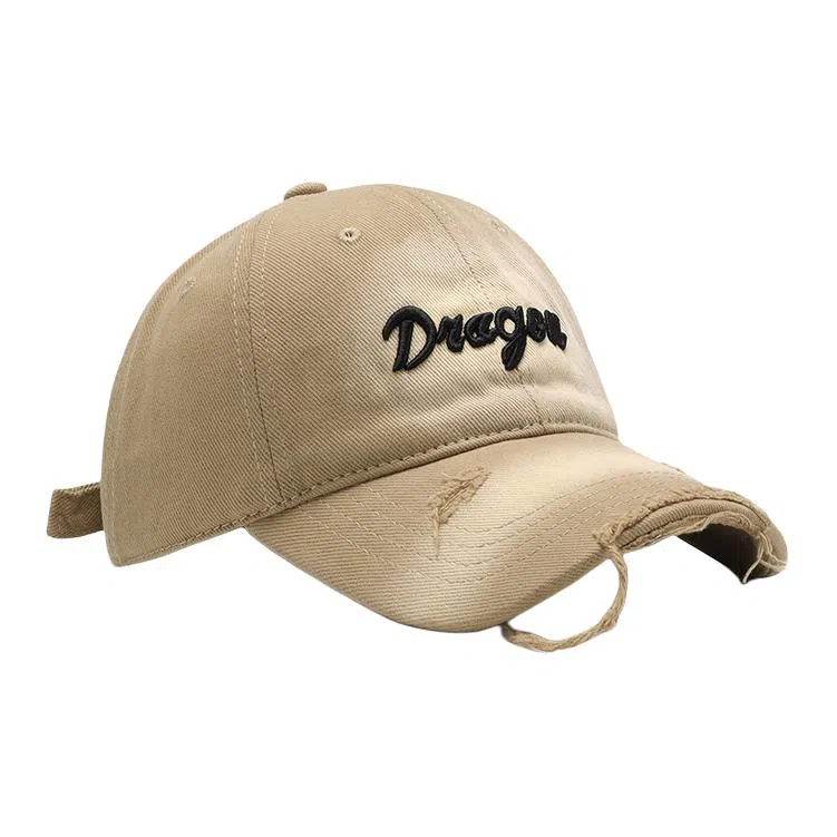 美式复古头围做旧破洞宽檐显脸小软顶遮阳帽子 棉 鸭舌帽 男女同款情侣款