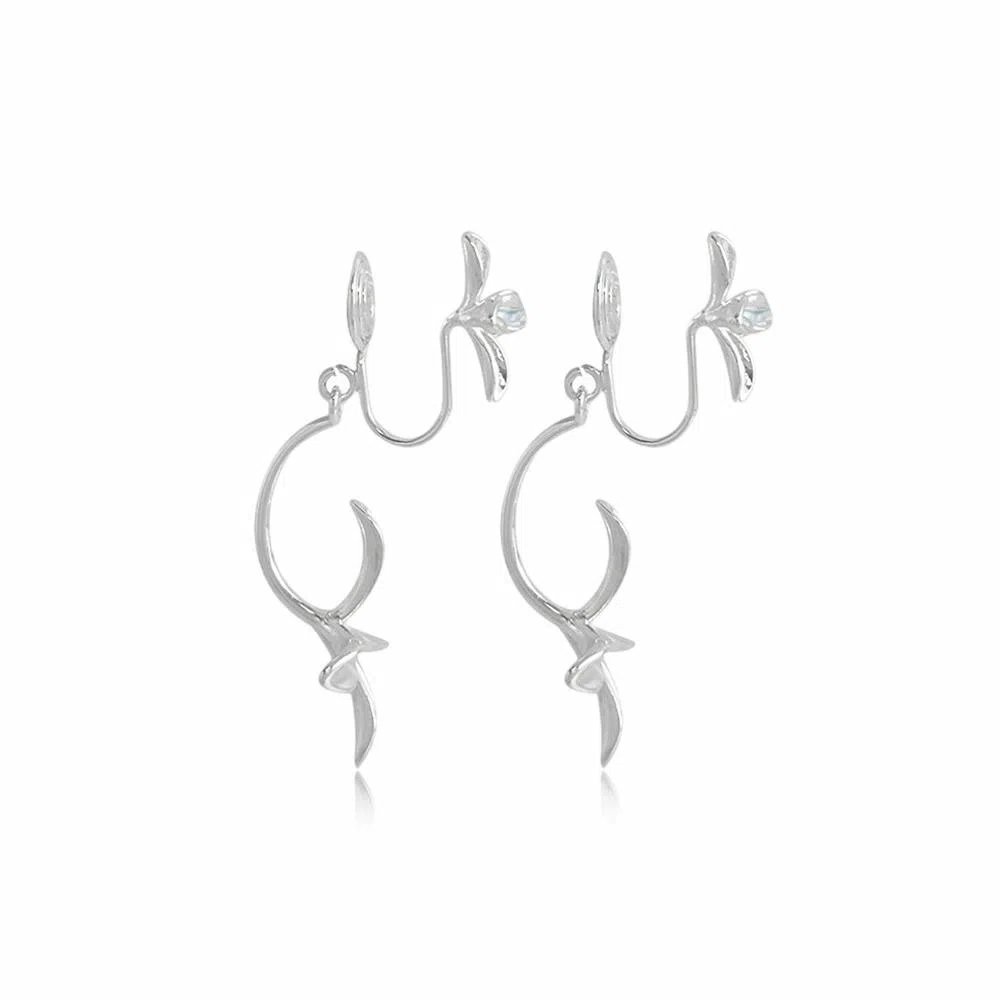 希遇 花苞骨朵耳钉 新中式国潮轻奢小众设计 冷淡风创意 花朵对称 高级精致日常百搭 合金 耳钉 男女同款情侣款