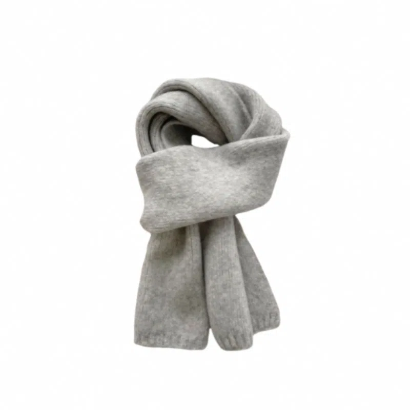 北极绒 高级感韩版百搭秋冬季软糯加厚保暖纯色 绒线围巾 男女同款情侣款