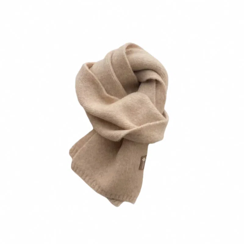 北极绒 高级感韩版百搭秋冬季软糯加厚保暖纯色 绒线围巾 男女同款情侣款