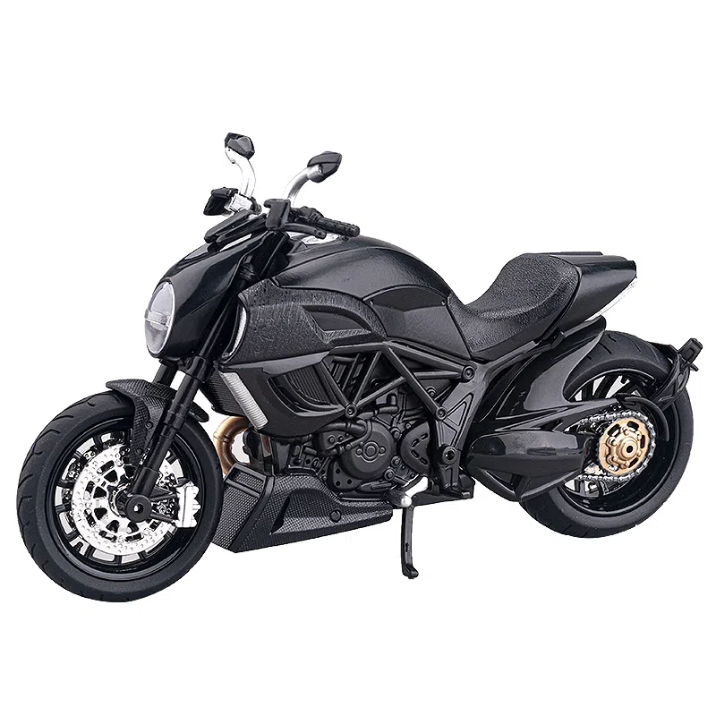 华一 杜卡迪大魔鬼 氛围感 机车展示盒 收藏 合金车模 成品模型