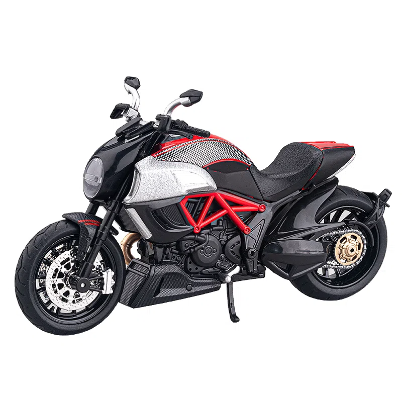 华一 杜卡迪大魔鬼 氛围感 机车展示盒 收藏 合金车模 成品模型