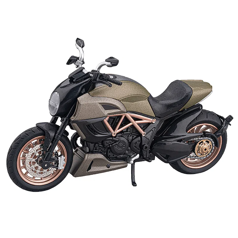 华一 杜卡迪大魔鬼 氛围感 机车展示盒 收藏 合金车模 成品模型