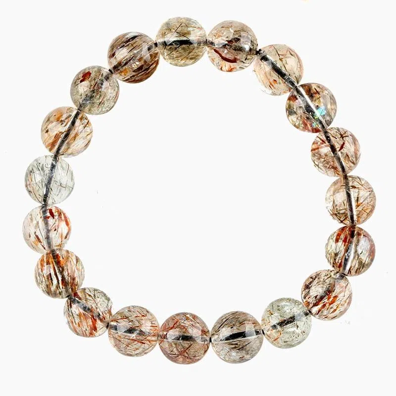 金戟 天然黑金超七 新中式国潮高级感 圆润清透缓解压力提升事业 水晶 手串 男女同款情侣款