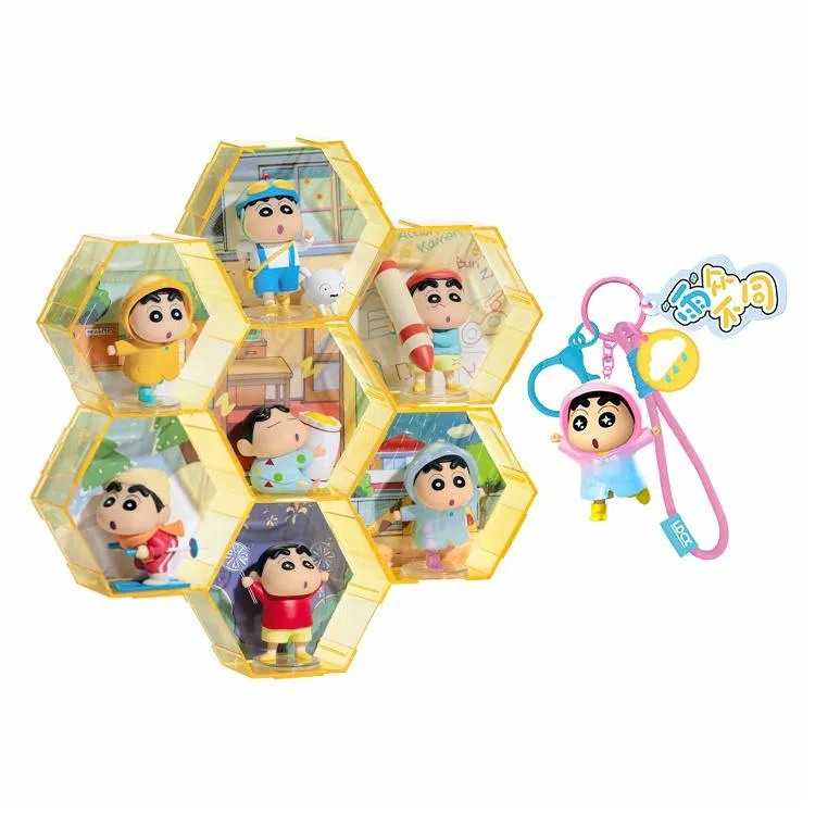 灵动创想 小新的日常 第二弹 可爱卡通书包挂饰 塑胶 挂件 男女同款情侣款 多巴胺配色