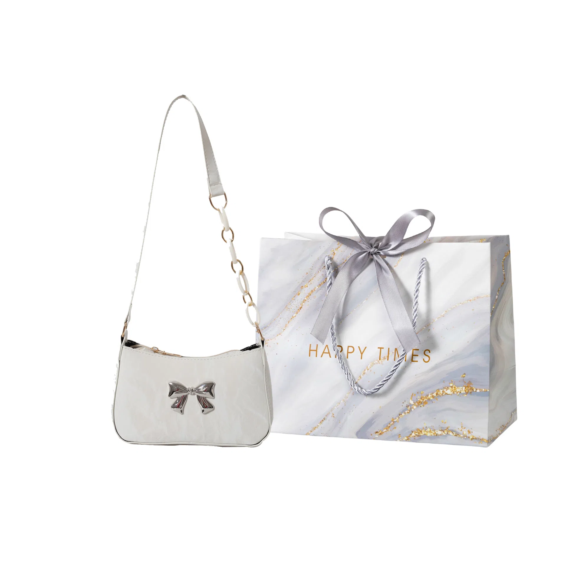 Miss Angel Bow Design Shoulder Bag