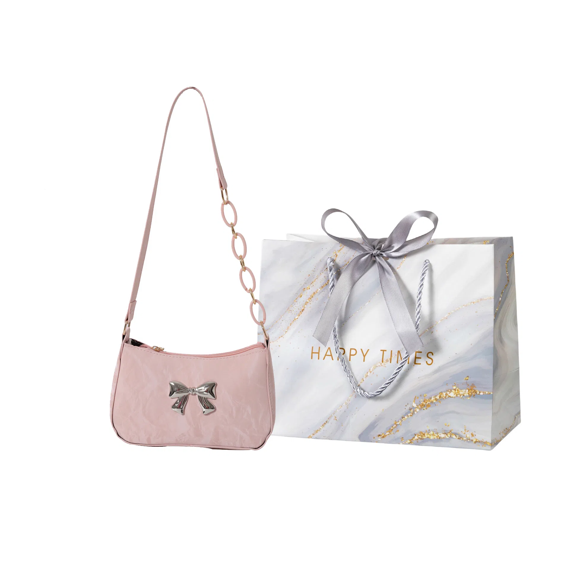 Miss Angel Bow Design Shoulder Bag