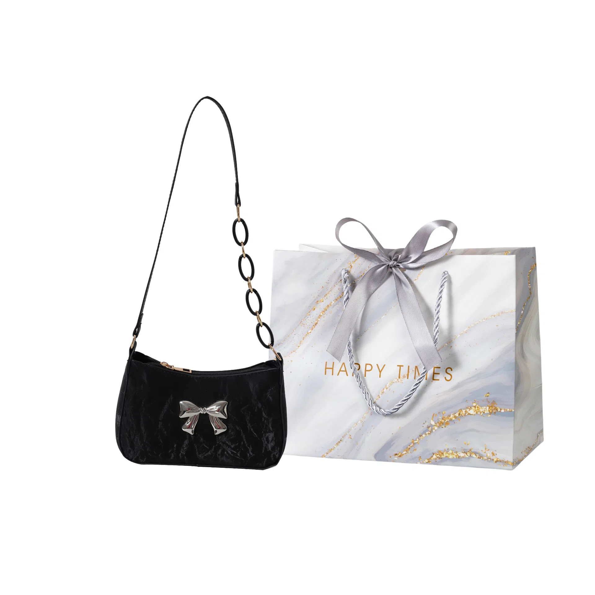 Miss Angel Bow Design Shoulder Bag