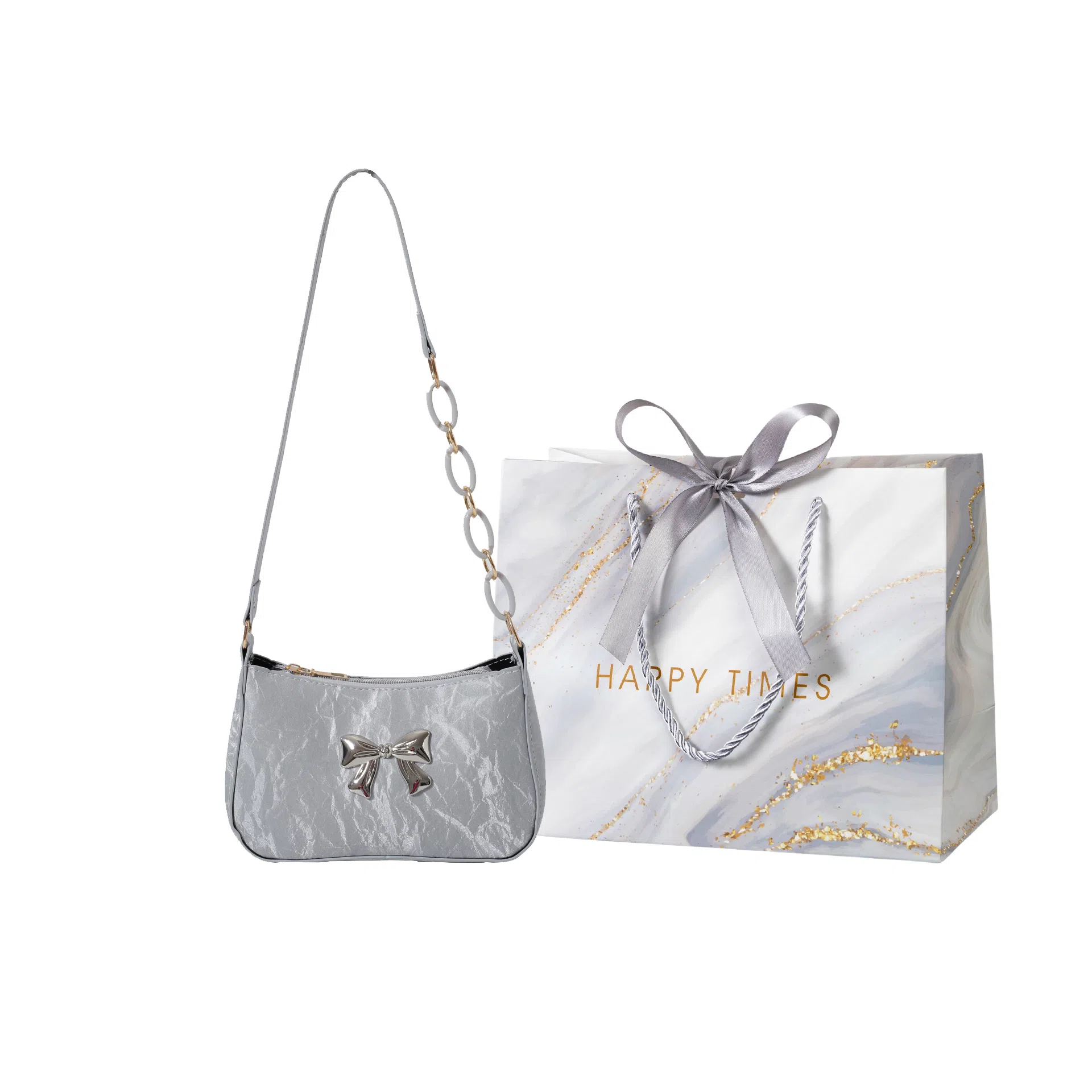 Miss Angel Bow Design Shoulder Bag