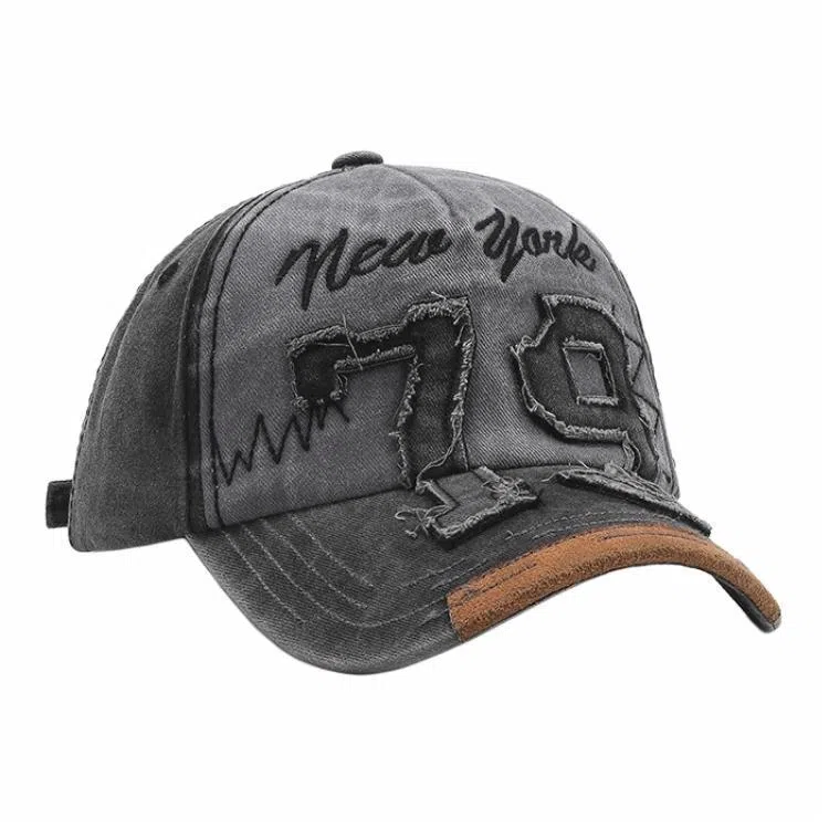 啄木鸟 欧美布贴动漫鲨鱼刺绣水洗牛仔 户外运动遮阳水洗 棉 鸭舌帽 男女同款情侣款