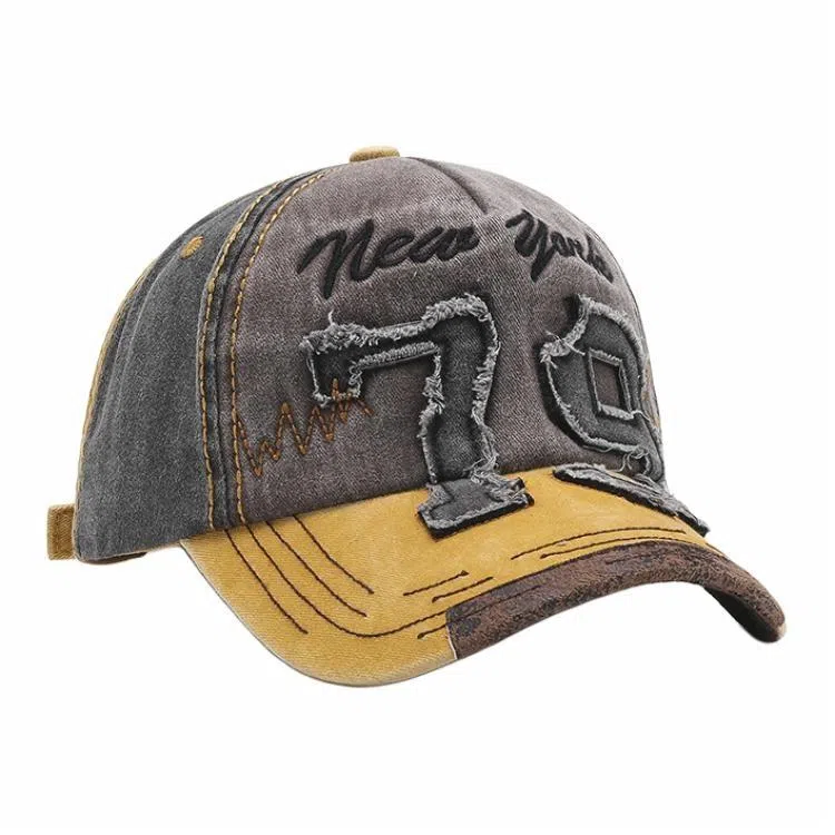 啄木鸟 欧美布贴动漫鲨鱼刺绣水洗牛仔 户外运动遮阳水洗 棉 鸭舌帽 男女同款情侣款